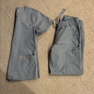 Carhartt Light Grey Scrub Set (Small/Small Petite)